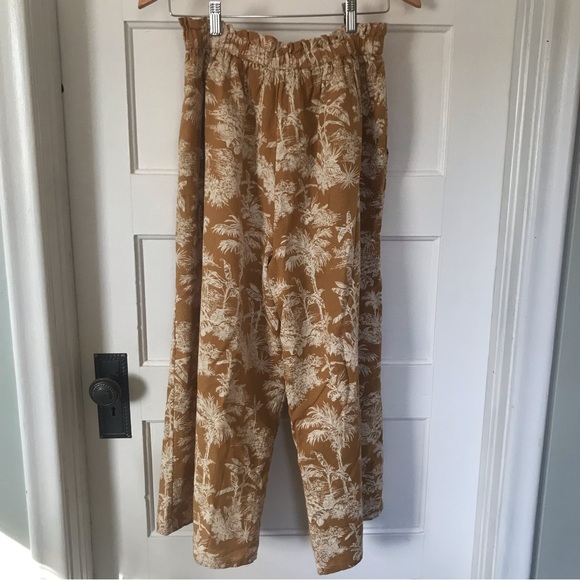 American Eagle Size L Linen-blend Crop Pants - Picture 2 of 13